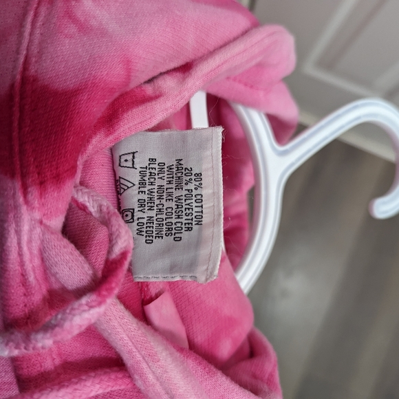 Pink Tie Dye Hoodie- Size S - Picture 3 of 4